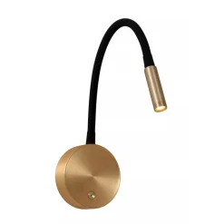 Lucide Premium ASJA - Oplaadbare Wandspot / Wandlamp - Accu/Batterij - LED 3 StepDim - 1x3W 2700K - Mat Goud / Messing