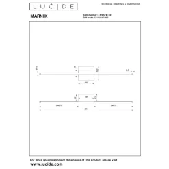 Lucide Premium MARNIK - Wandlamp - LED Dimb. - CCT - 1x13W 2700K/4000K - Zwart