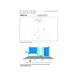 Lucide PRESTON Hanglamp Badk.-Wit-Ø10-1xGU10-50W-IP44