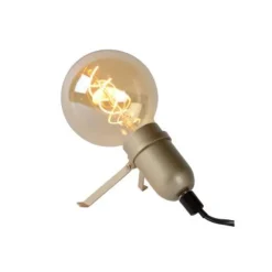 Lucide PUKKI - Tafellamp - LED - E27 - 1x5W 2200K - Mat Goud / Messing Lucide