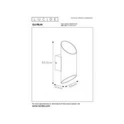 Lucide QUIRIJN - Wandlamp - Ø 10 cm - 1xG9 - Zwart
