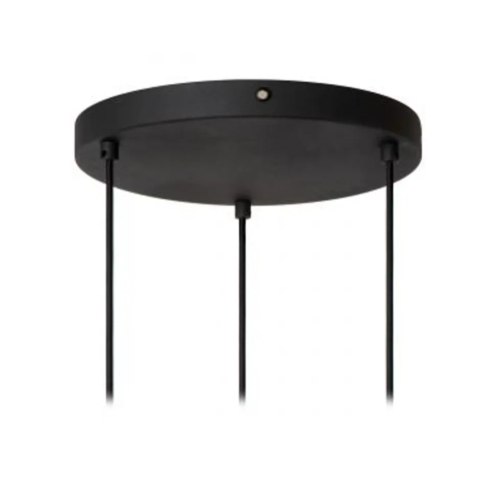 Lucide RAFAL Hanglamp-Grijs-Ø50-3xE27-40W-Vilt