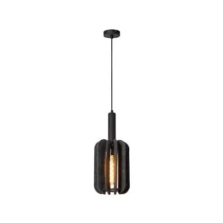 Lucide RAFAL Hanglamp-Grijs-Ø20-1xE27-40W-Vilt