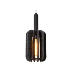 Lucide RAFAL Hanglamp-Grijs-3xE27-40W-Vilt