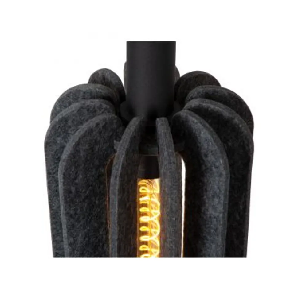 Lucide RAFAL Hanglamp-Grijs-3xE27-40W-Vilt