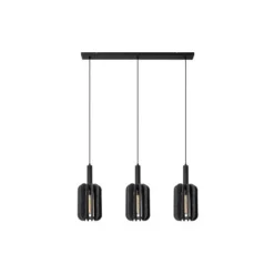 Lucide RAFAL Hanglamp-Grijs-3xE27-40W-Vilt