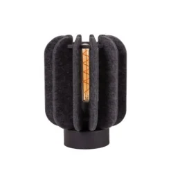 Lucide RAFAL Tafellamp-Grijs-Ø23-1xE27-40W-Vilt