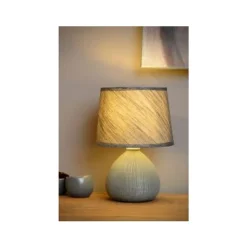 Lucide RAMZI - Tafellamp - Ø 18 cm - 1xE14 - Grijs