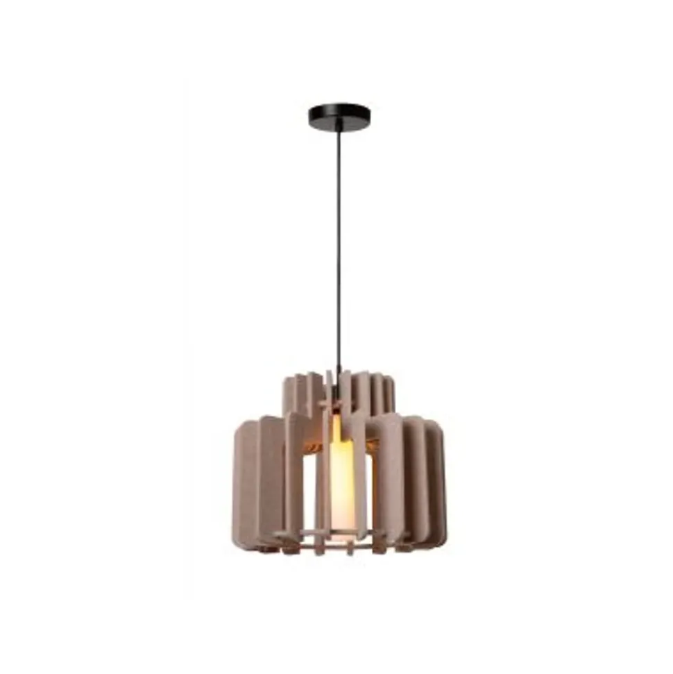 Lucide ROLLO Hanglamp-Taupe-1xE27-40W-Vilt