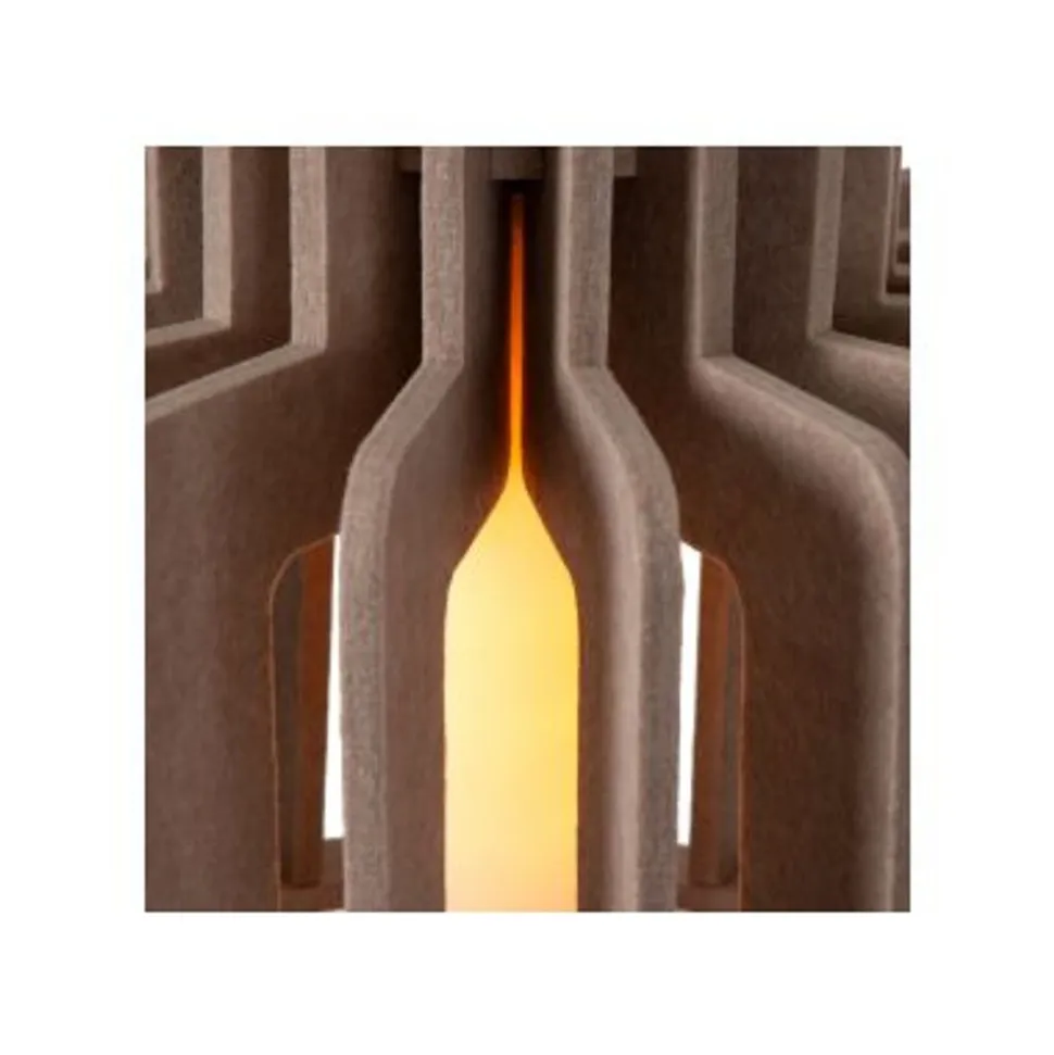 Lucide ROLLO Hanglamp-Taupe-1xE27-40W-Vilt