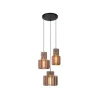 Lucide ROLLO Hanglamp-Taupe-3xE27-40W-Vilt