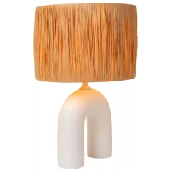 Lucide RONDA Tafellamp-Wit-1xE27-40W-Kerami.