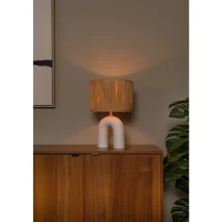 Lucide RONDA Tafellamp-Wit-1xE27-40W-Kerami.