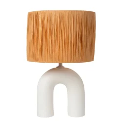 Lucide RONDA Tafellamp-Wit-1xE27-40W-Kerami.