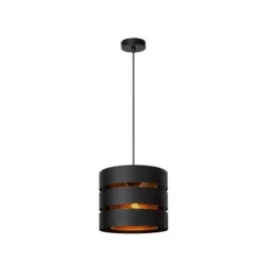 Lucide ROSAS Hanglamp-Zwart-Ø26-1xE27-40W-Metaal