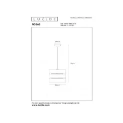 Lucide ROSAS Hanglamp-Zwart-Ø26-1xE27-40W-Metaal