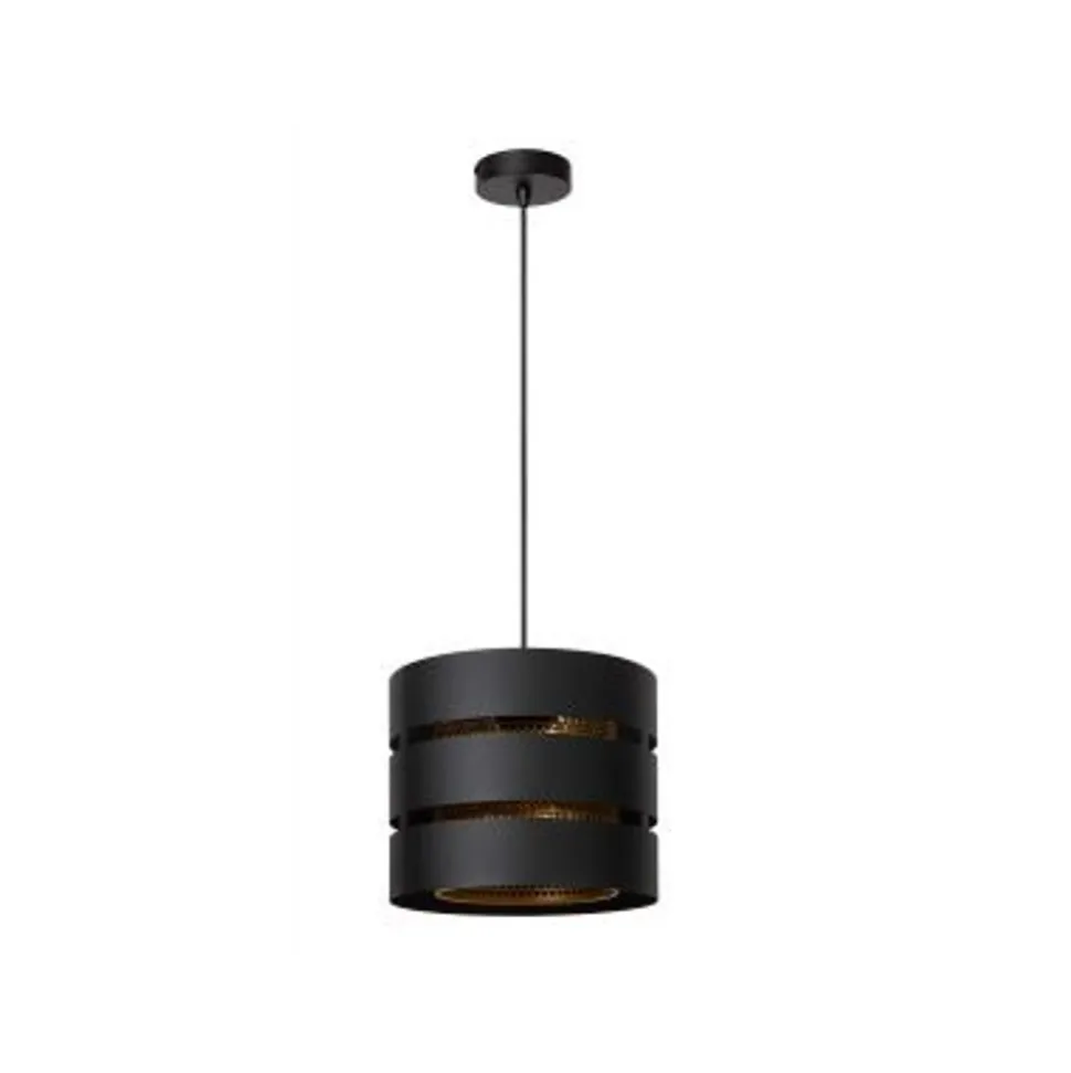 Lucide ROSAS Hanglamp-Zwart-Ø26-1xE27-40W-Metaal
