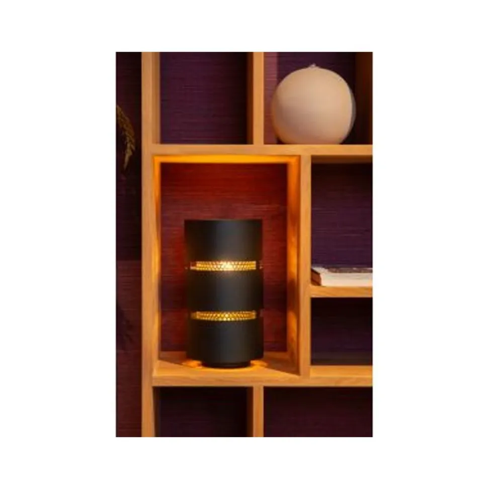 Lucide ROSAS Tafellamp-Zwart-Ø16-1xE27-40W-Metaal