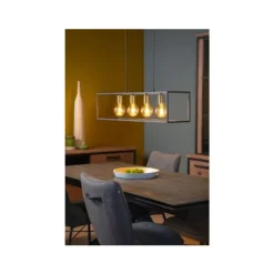 Lucide RUBEN Hanglamp 4x E27 40W Zwart / mat goud