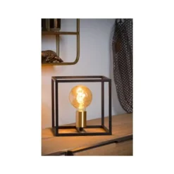 Lucide RUBEN Tafellamp 1x E27 40W Zwart / mat goud