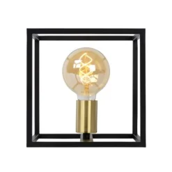 Lucide RUBEN Tafellamp 1x E27 40W Zwart / mat goud