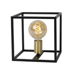 Lucide RUBEN Tafellamp 1x E27 40W Zwart / mat goud