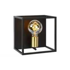 Lucide RUBEN Wandlicht 1x E27 40W Zwart / mat goud