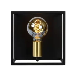 Lucide RUBEN Wandlicht 1x E27 40W Zwart / mat goud