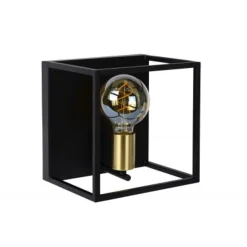 Lucide RUBEN Wandlicht 1x E27 40W Zwart / mat goud
