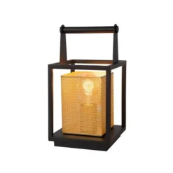 Lucide SANSA - Tafellamp - 1xE27 - Zwart