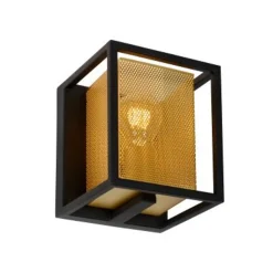 Lucide SANSA - Wandlamp - 1xE27 - Zwart Lucide