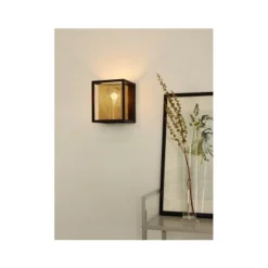 Lucide SANSA - Wandlamp - 1xE27 - Zwart Lucide