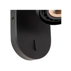 Lucide SENSAS Bedlamp-Zwart-1xGU10 (ES111)-12W-Staal