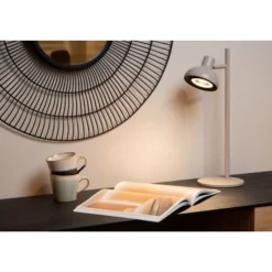 Lucide SENSAS Tafellamp-Beige-Ø18-1xGU10 (ES111)-12W