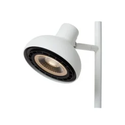Lucide SENSAS Tafellamp-Wit-Ø18-1xGU10 (ES111)-12W-Staal