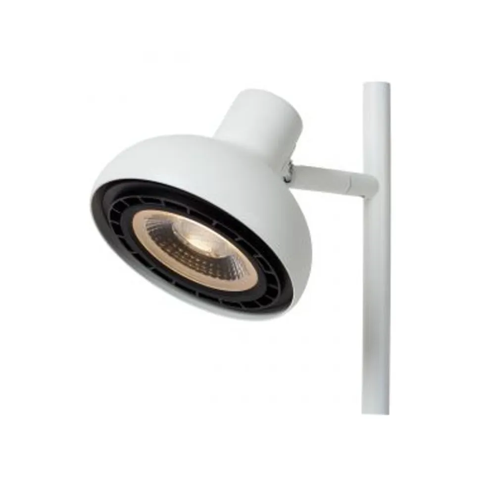 Lucide SENSAS Tafellamp-Wit-Ø18-1xGU10 (ES111)-12W-Staal