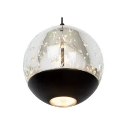 Lucide SENTUBAL Hanglamp-Zwart-Ø14-LED-6,3W-2700K-Glas