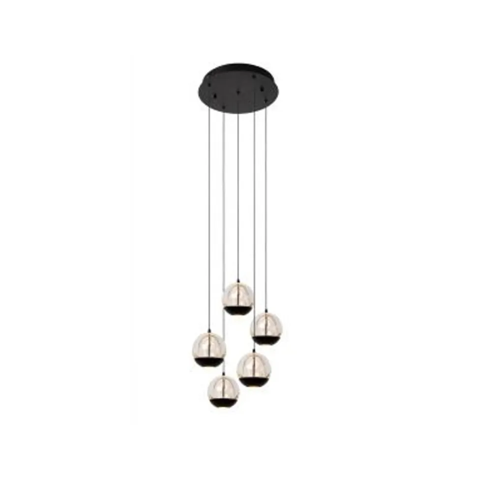 Lucide SENTUBAL Hanglamp-Zwart-Ø35-LED Dimb.-5,2W-2700K