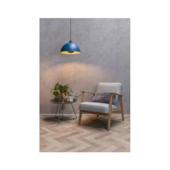 Lucide SIEMON - Hanglamp - Ø 40 cm - 1xE27 - Blauw