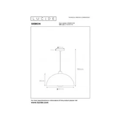 Lucide SIEMON - Hanglamp - Ø 40 cm - 1xE27 - Groen