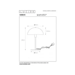 Lucide SIEMON - Tafellamp - Ø 25 cm - 1xE14 - Blauw