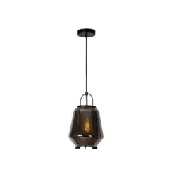 Lucide SISKA Hanglamp-Fumé-1xE27-40W-Glas