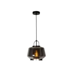 Lucide SISKA Hanglamp-Fumé-1xE27-40W-Glas