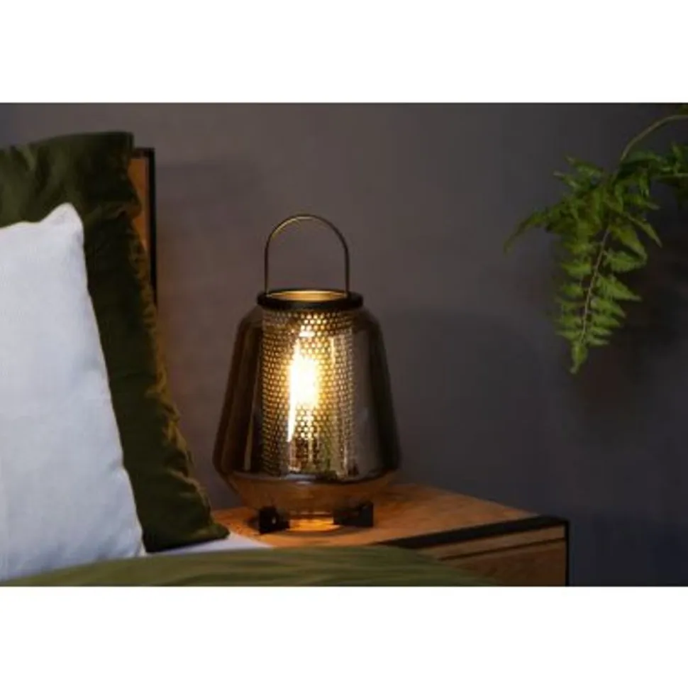 Lucide SISKA Tafellamp-Fumé-1xE27-40W-Glas