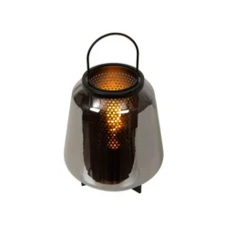 Lucide SISKA Tafellamp-Fumé-1xE27-40W-Glas