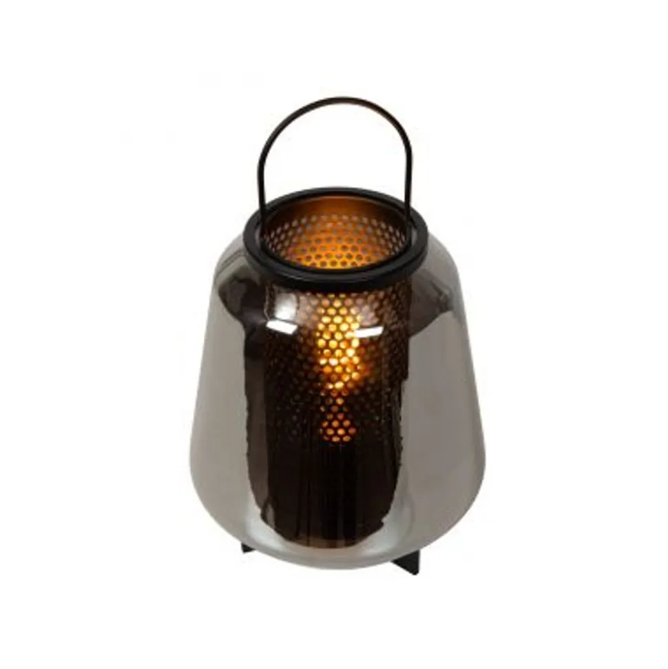 Lucide SISKA Tafellamp-Fumé-1xE27-40W-Glas