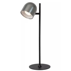 Lucide SKANSKA RECH - Oplaadbare Bureaulamp Binnen/Buiten - Accu/Batterij - LED Dimb. - CCT - 1x3W 3000K/6000K - IP44 - Grijs ijzer