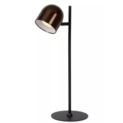 Lucide SKANSKA RECH - Oplaadbare Bureaulamp Binnen/Buiten - Accu/Batterij - LED Dimb. - CCT - 1x3W 3000K/6000K - IP44 - Koffie