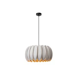 Lucide SPENCER Hanglamp-Grijs-Ø40-1xE27-40W-Vilt