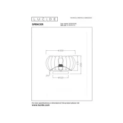 Lucide SPENCER Tafellamp-Grijs-Ø30-1xE27-40W-Vilt